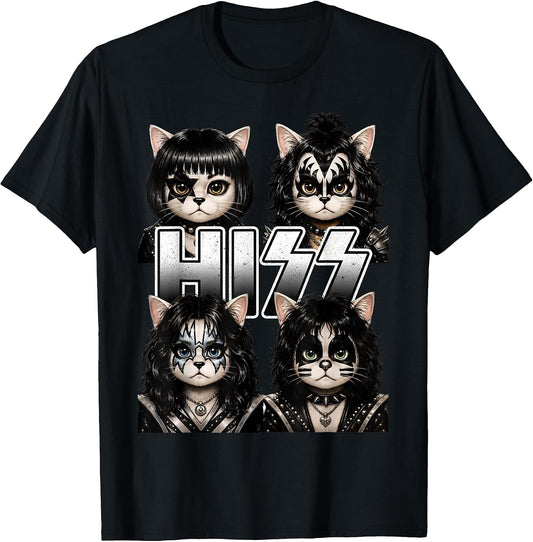 Hiss Cat Kittens Lovers Rock Rockin Birthday Gifts Men Women T-Shirt