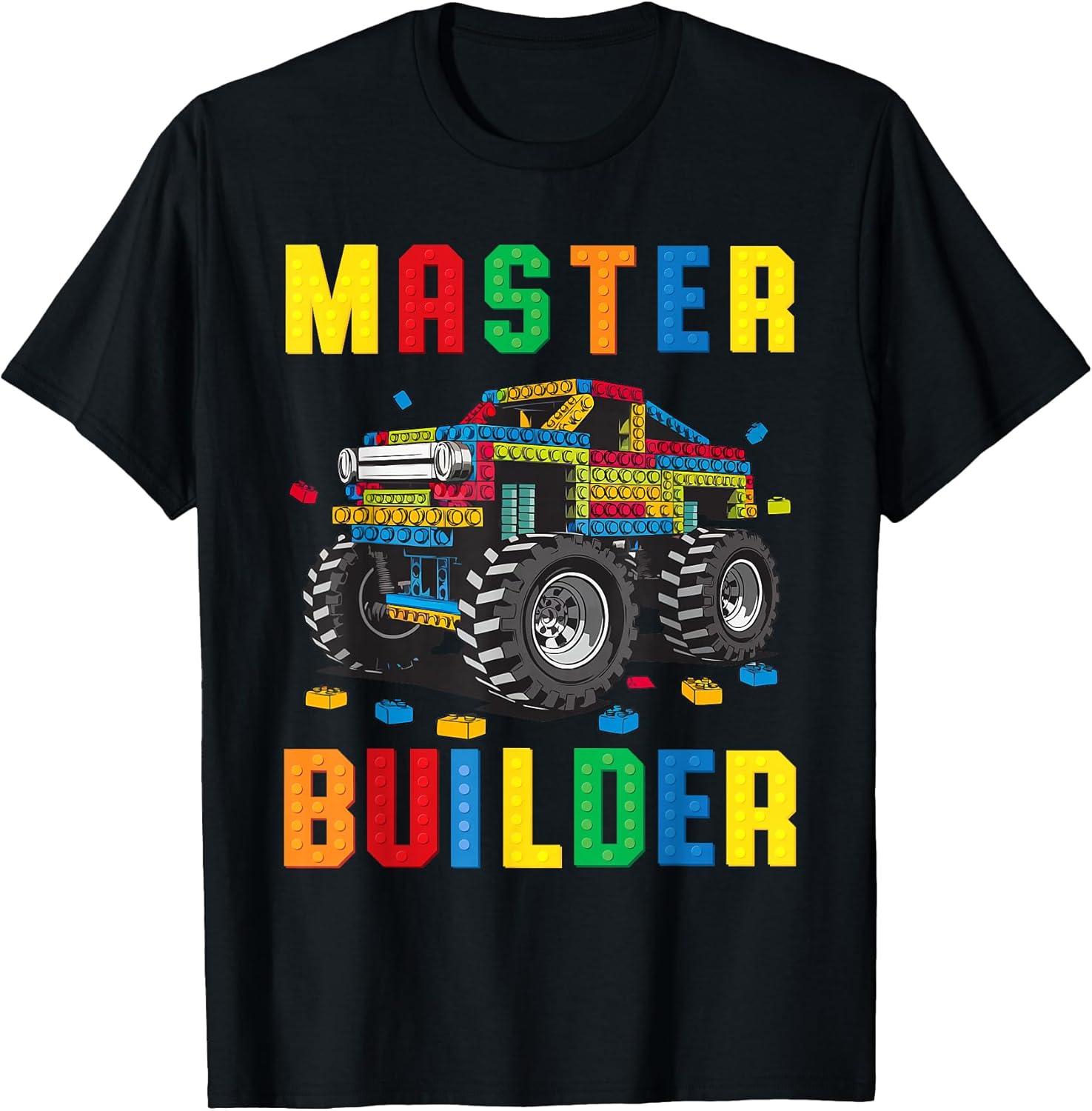 Funny Family Master Builder Kids Building Bricks Blocks Toy T-Shirt