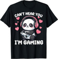 Cute Panda Gamers Video Games Graphic Tee