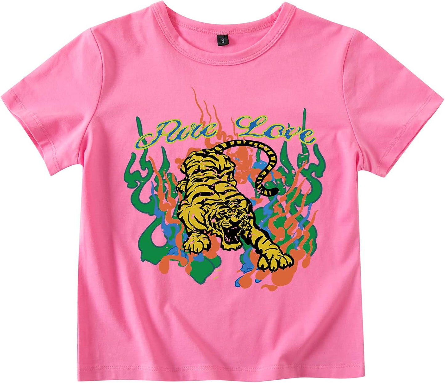 Cute Graphic Baby Tees for Women Trendy Aesthetic Print Crop T Shirt Short Sleeve Y2K Cropped Shirt for Teen Girls