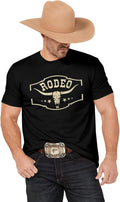 Western Cowboy Rodeo Shirts: Mens Vintage Cow Skull Graphic Tees Boho Country Concert Music T-Shirts