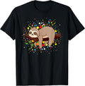 Sloth Lovers Happy Dot Day Girls Kids Boys Tees