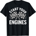 Start Your Engines Vintage Check Flag Race Car Costume T-Shirt