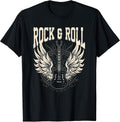 Rock and Roll Lover Gifts Cool Electric Guitar Concert Band T-Shirt
