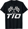 Birthday Racing Car Driver Checkered Flag Tee
