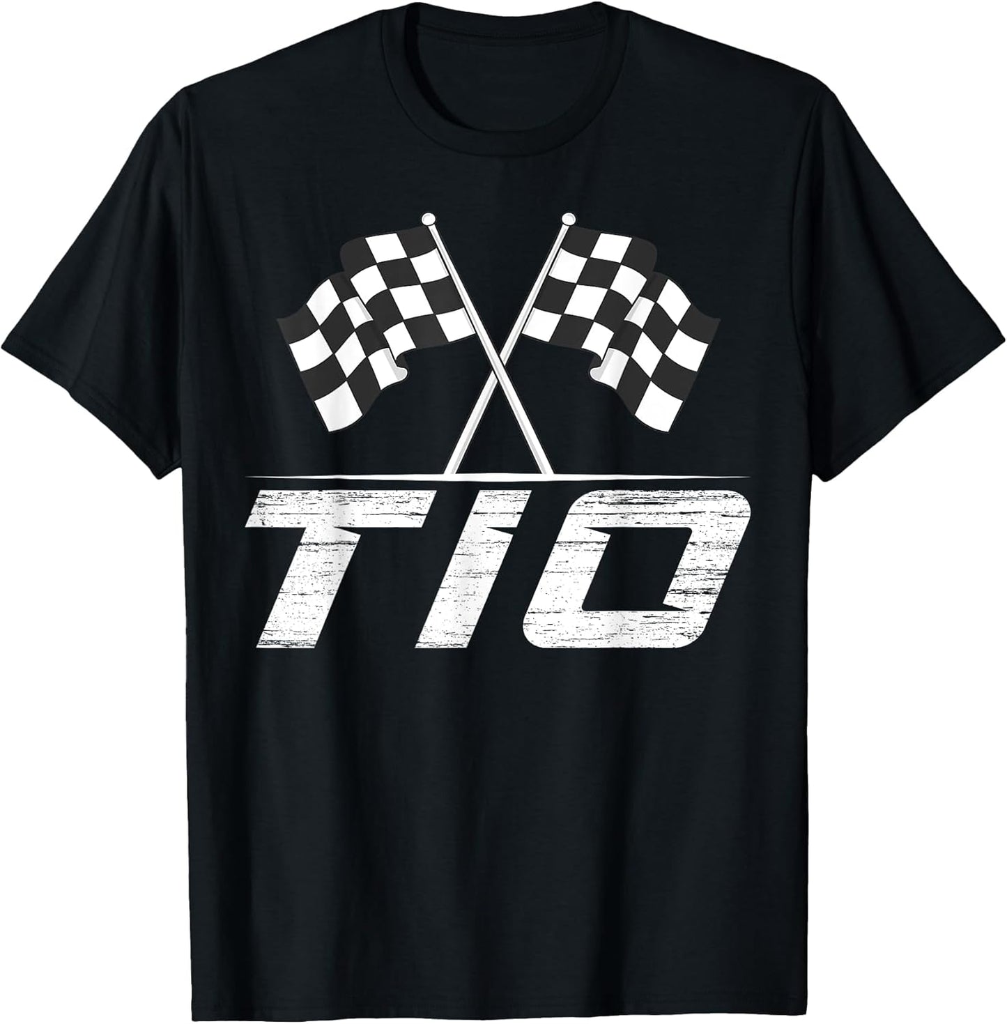 Birthday Racing Car Driver Checkered Flag Tee