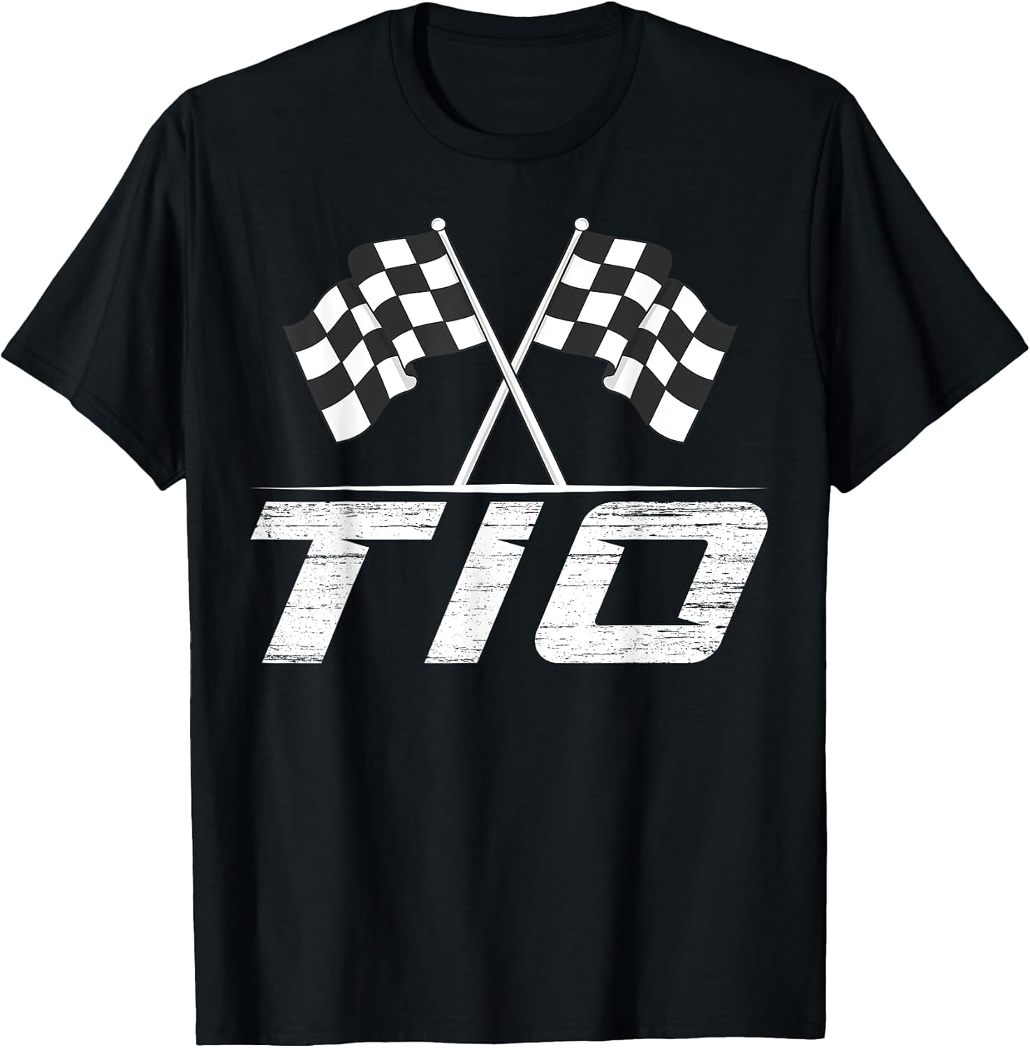 Birthday Racing Car Driver Checkered Flag Tee