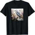 Heron Flowers River Watercolor Merch