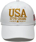 250 Anniversary USA Hat|250th Anniversary USA hat|1776-2026 Embroidery Patriots Hat Mesh-Back Cap for Men Women