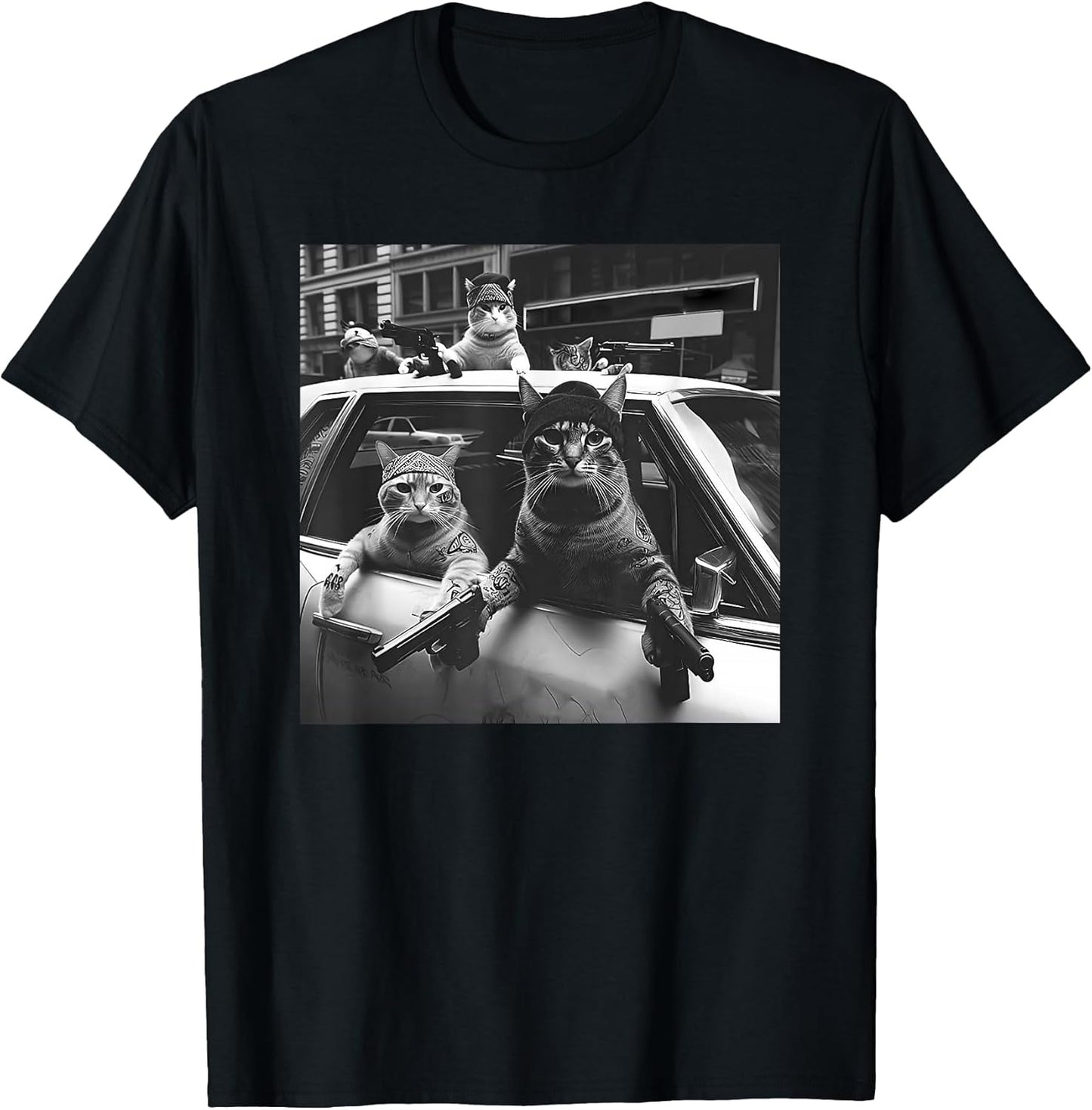 funny cat gang hoodie