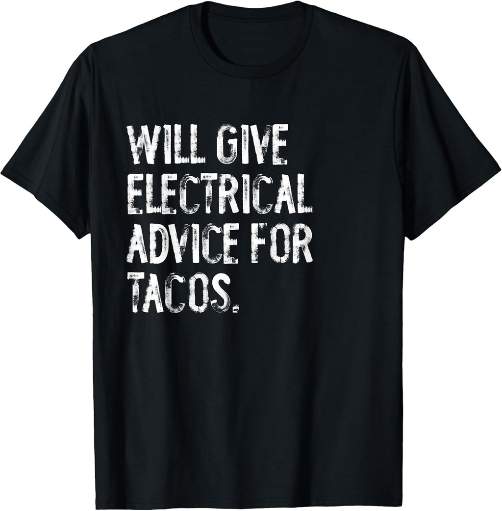 Funny Electrician Tacos Typography Gifts