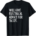 Funny Electrician Tacos Typography Gifts