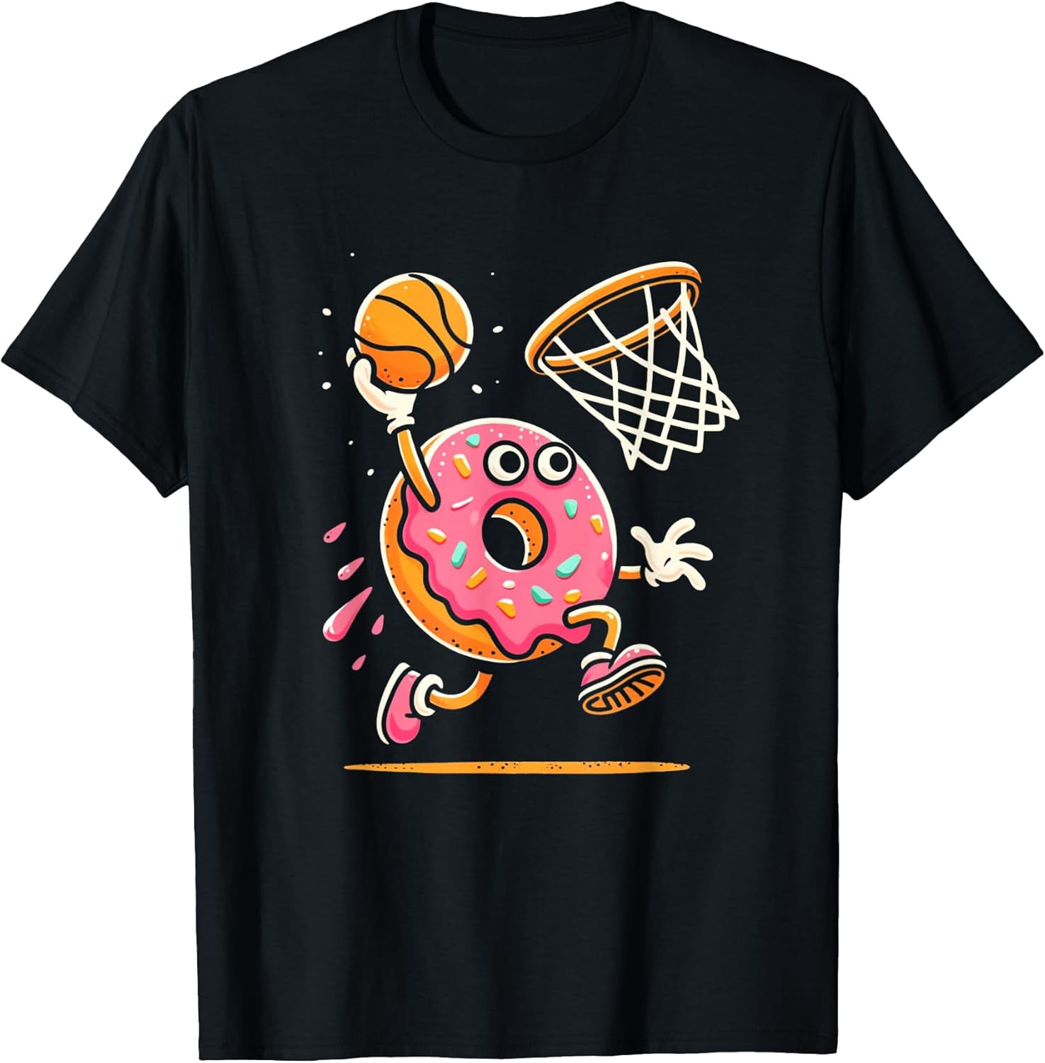 Funny Donut Dunking Basketball Food Apparel
