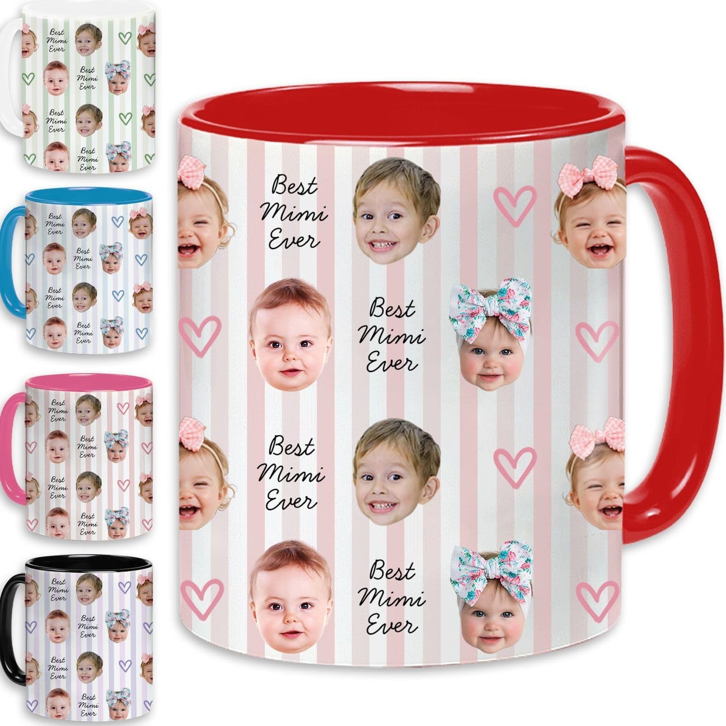 Custom Photo Coffee Mug – Personalized All-Over Print with Fun Doodles, Custom Mug with Your Picture, Gift for Dad, Mom, or Grandparents on Birthday, Christmas, or Any Special Occasion