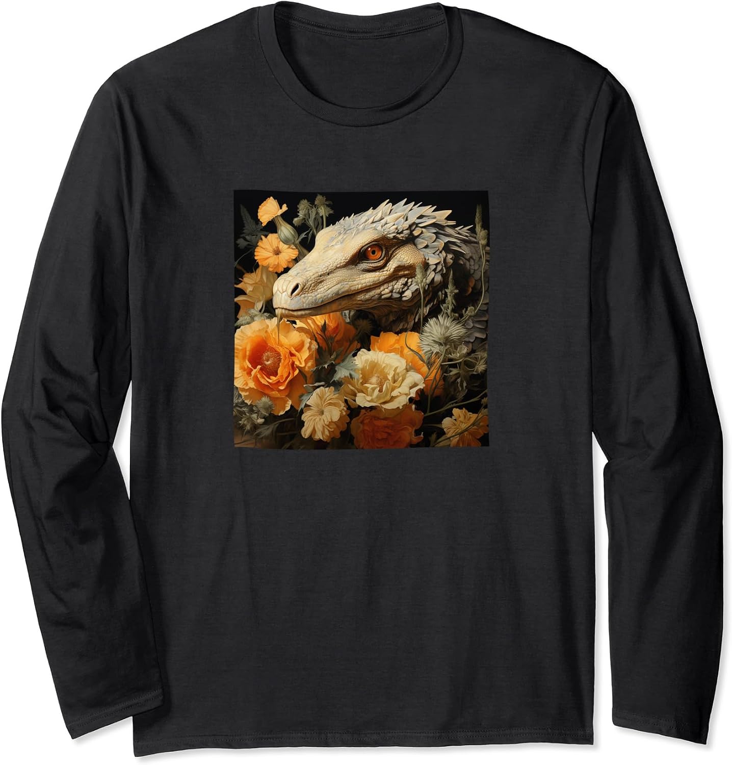 Komodo Dragon Cottagecore Botanical Flowers Merch