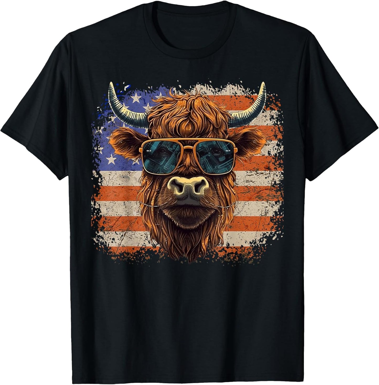 Highland Cow Gifts, Patriotic Gifts, Cool Cow,Farm