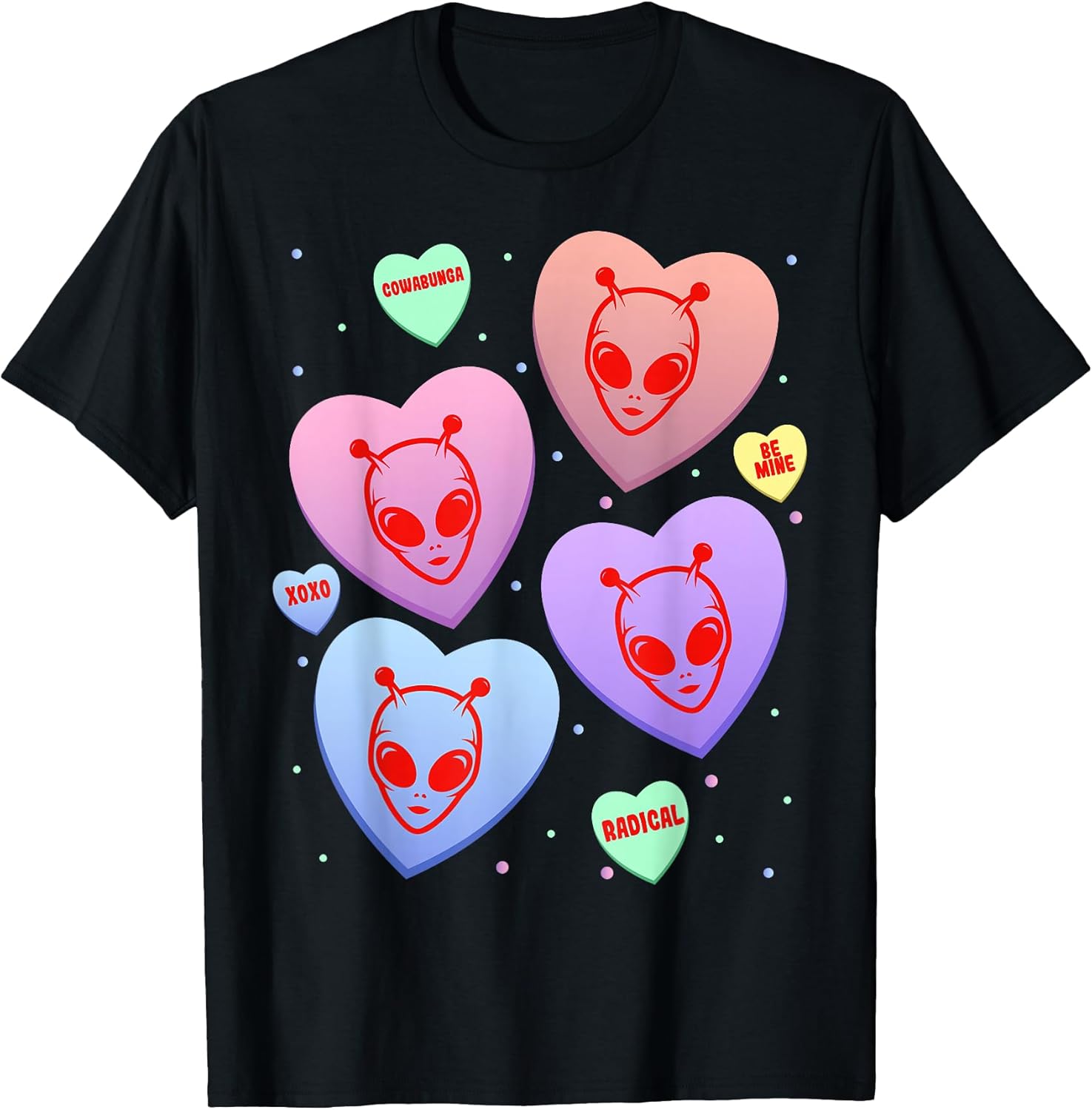 Alien Candy Heart Valentines