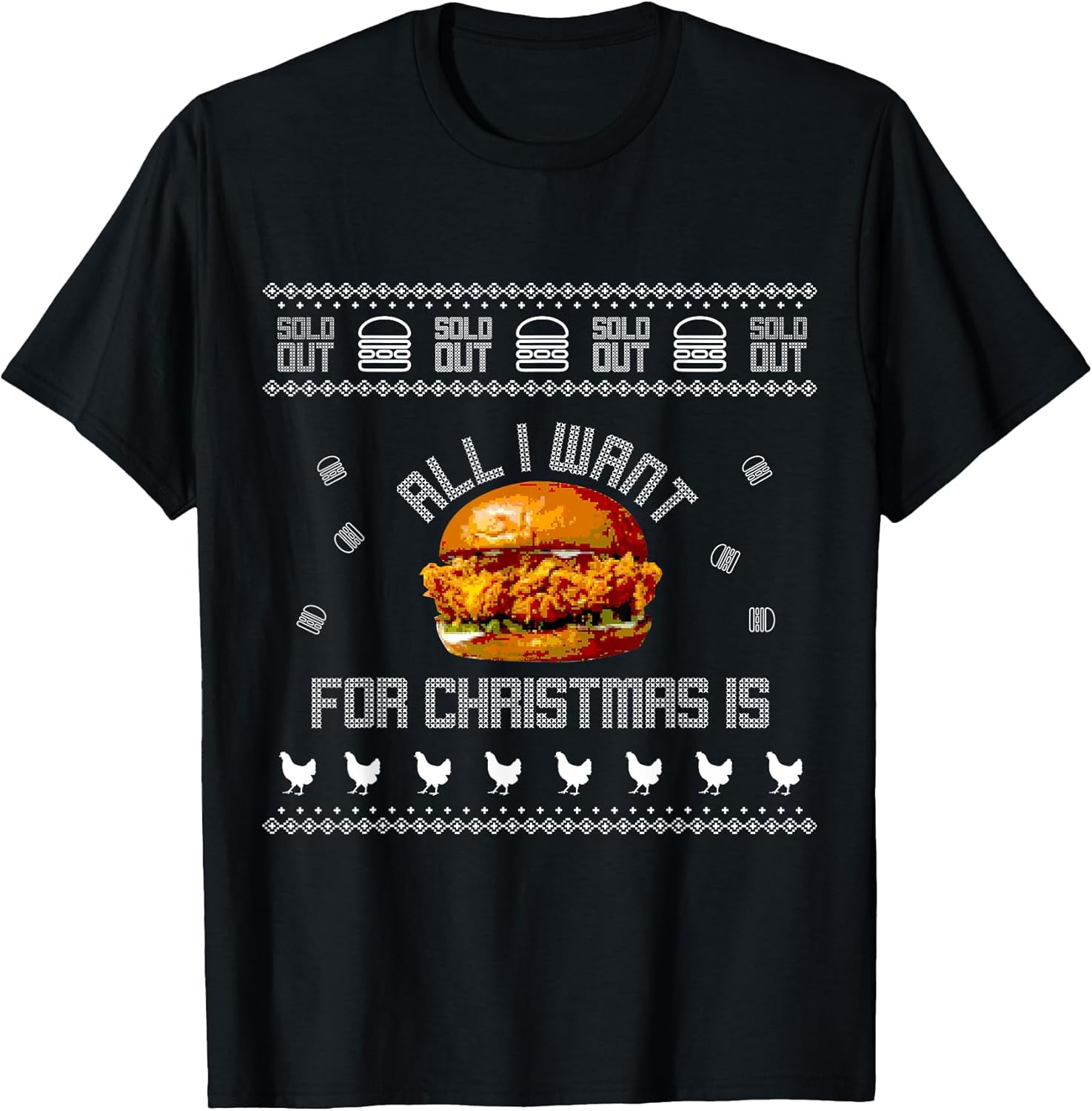Popeyes Chicken Sandwich Ugly Christmas Sweaters