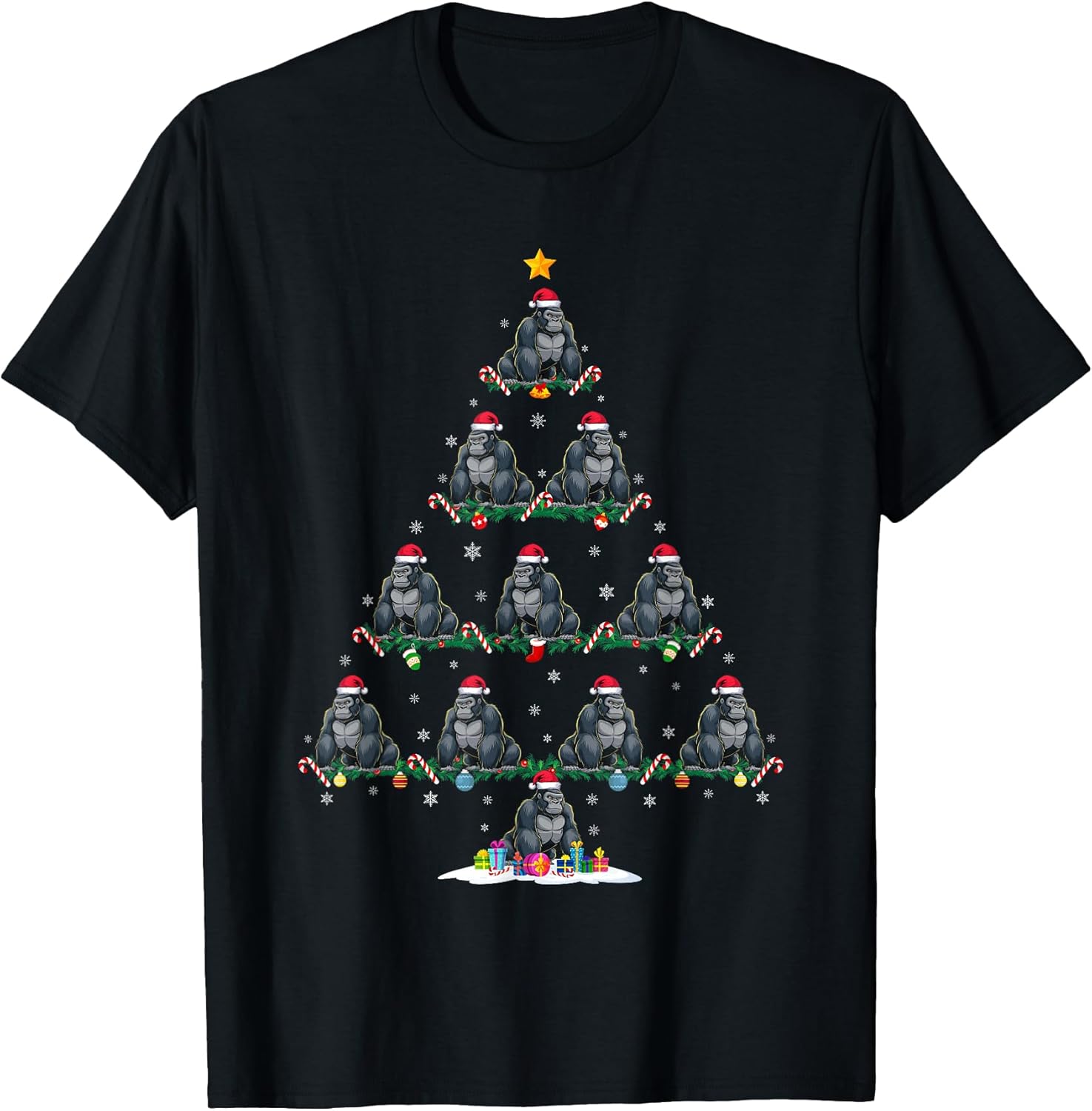 Funny Xmas Tree Gorilla Lover Gifts