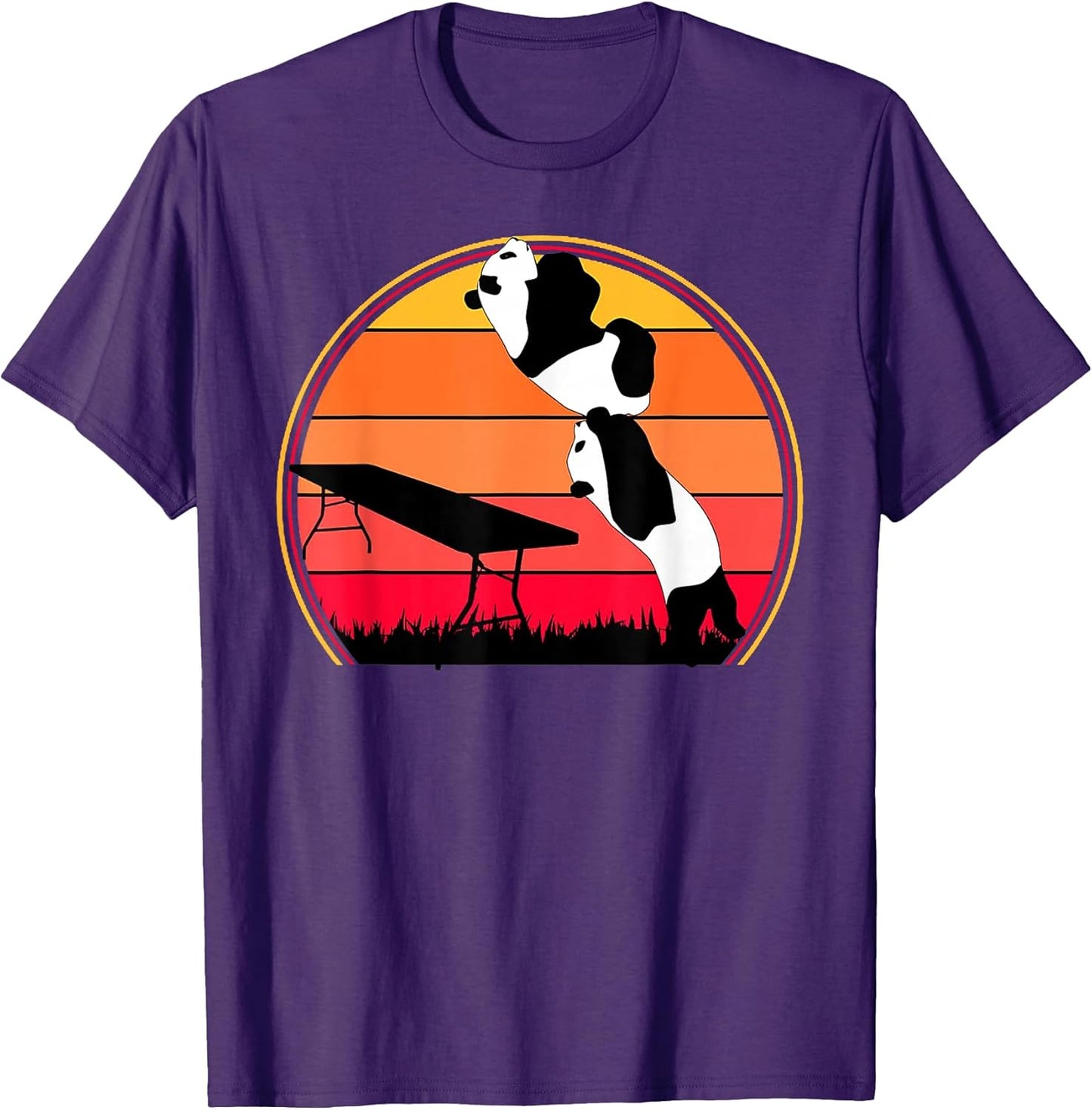Panda Bear Wrestling Retro Panda Wrestler Gift