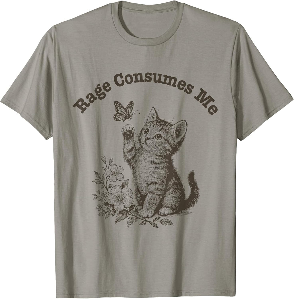 Rage Consumes Me Funny Cat Meme Apparel