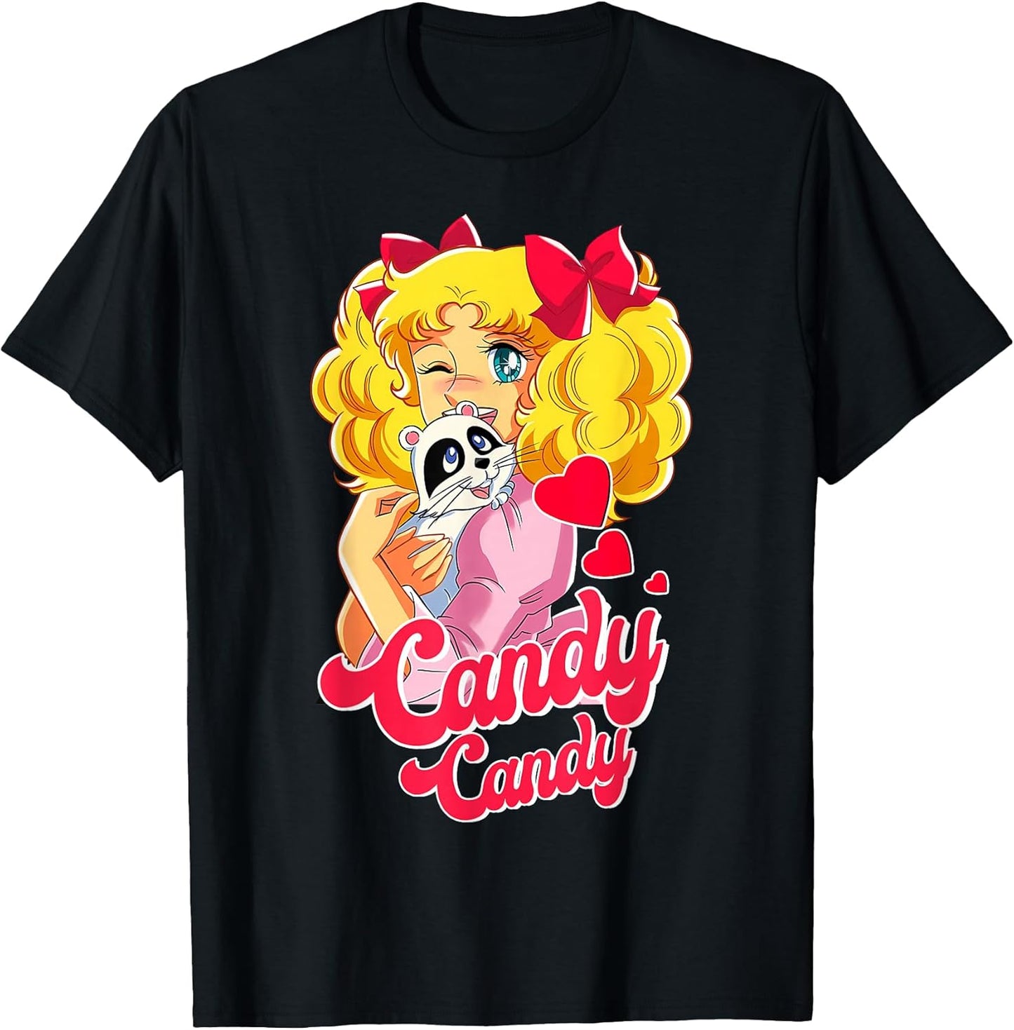 Candy Raccoon Cartoon Japanese 80s Retro Vintage Anime Manga T-Shirt