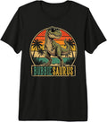 Vintage Dinosaur Family Matching Retro Sunset