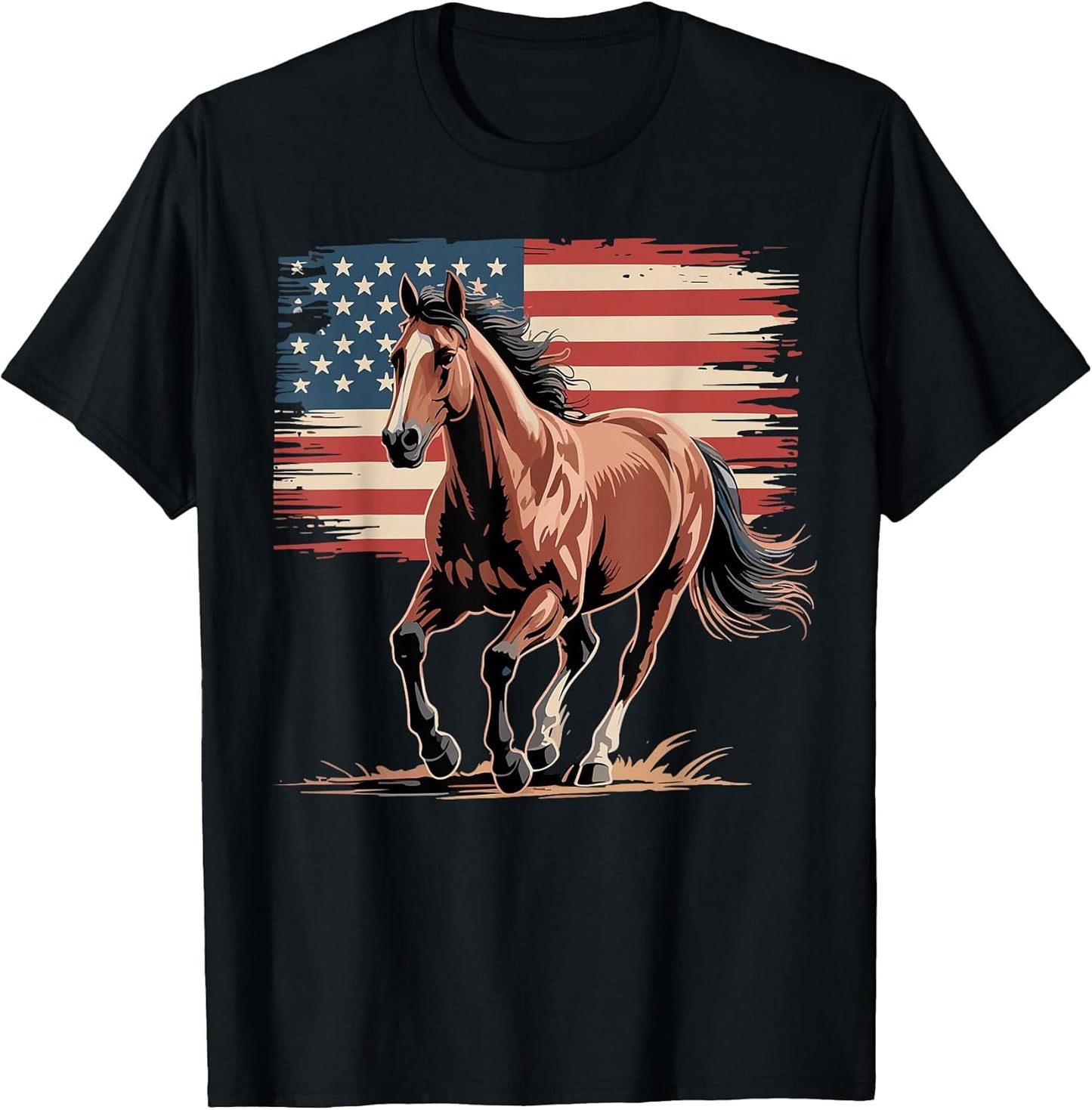 Patriotic Farm Horseback Riding 4th Of July Horse