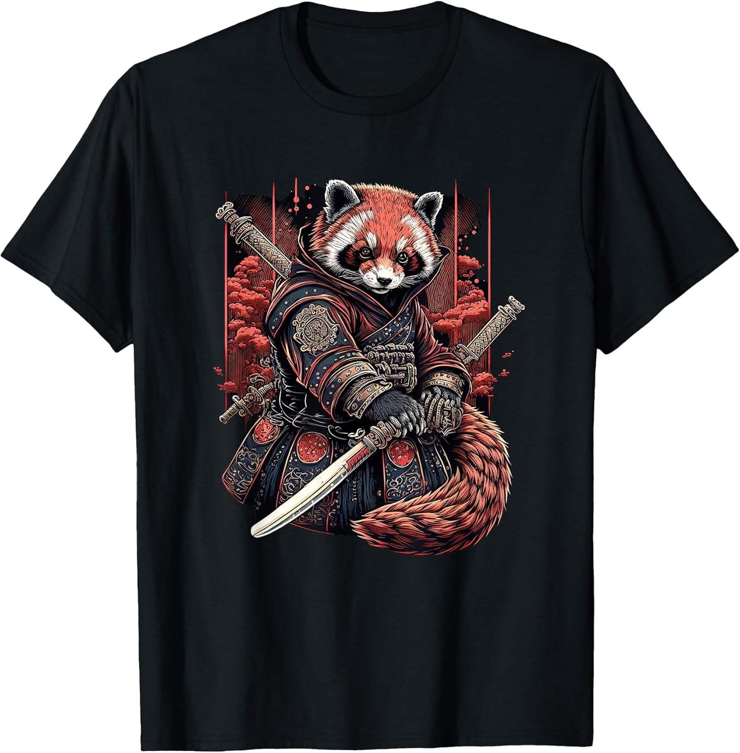 Furry Red Panda Fighter Animal Samurai Apparel