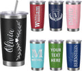 Personalized Tumbler with Lid and Straw Custom Stainless Steel Cups Mug with Engraved Name Text Customized Travel Coffee Tumbler Gifts for Men Women 20oz