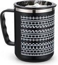 Geiserailie 15 oz Funny Message Coffee Mug Stainless Steel Insulated Tumblers with Handle Novelty Wine Cup Gag Gift for Coworkers Friends Family Father Men Funny Office Mug(Black)