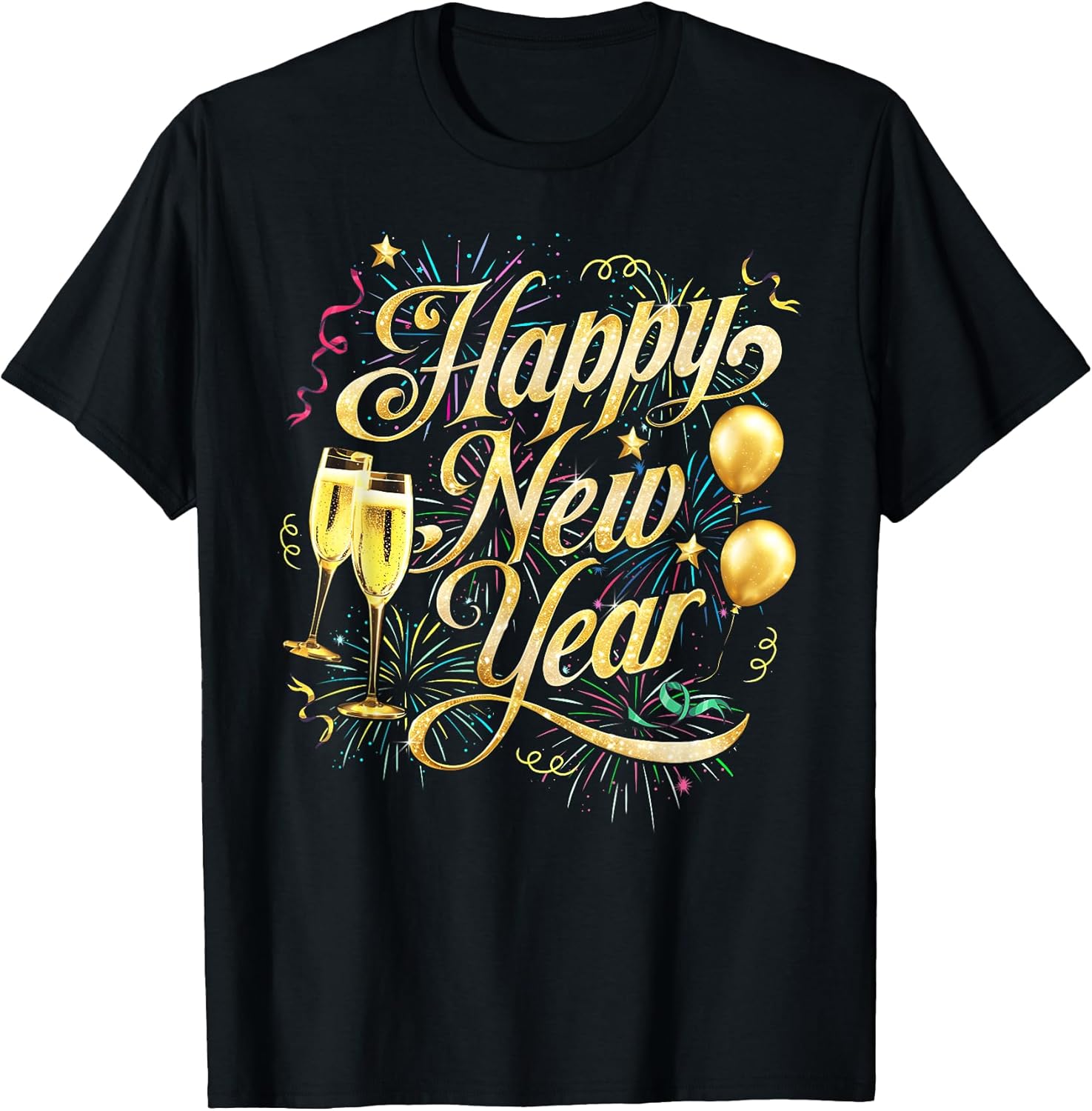 Happy New Year 2026 Confetti Fireworks Lat