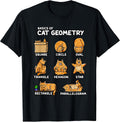 Basic Cat Geometry Cute Cat Cat Lover Cat Owner Math School T-Shirt