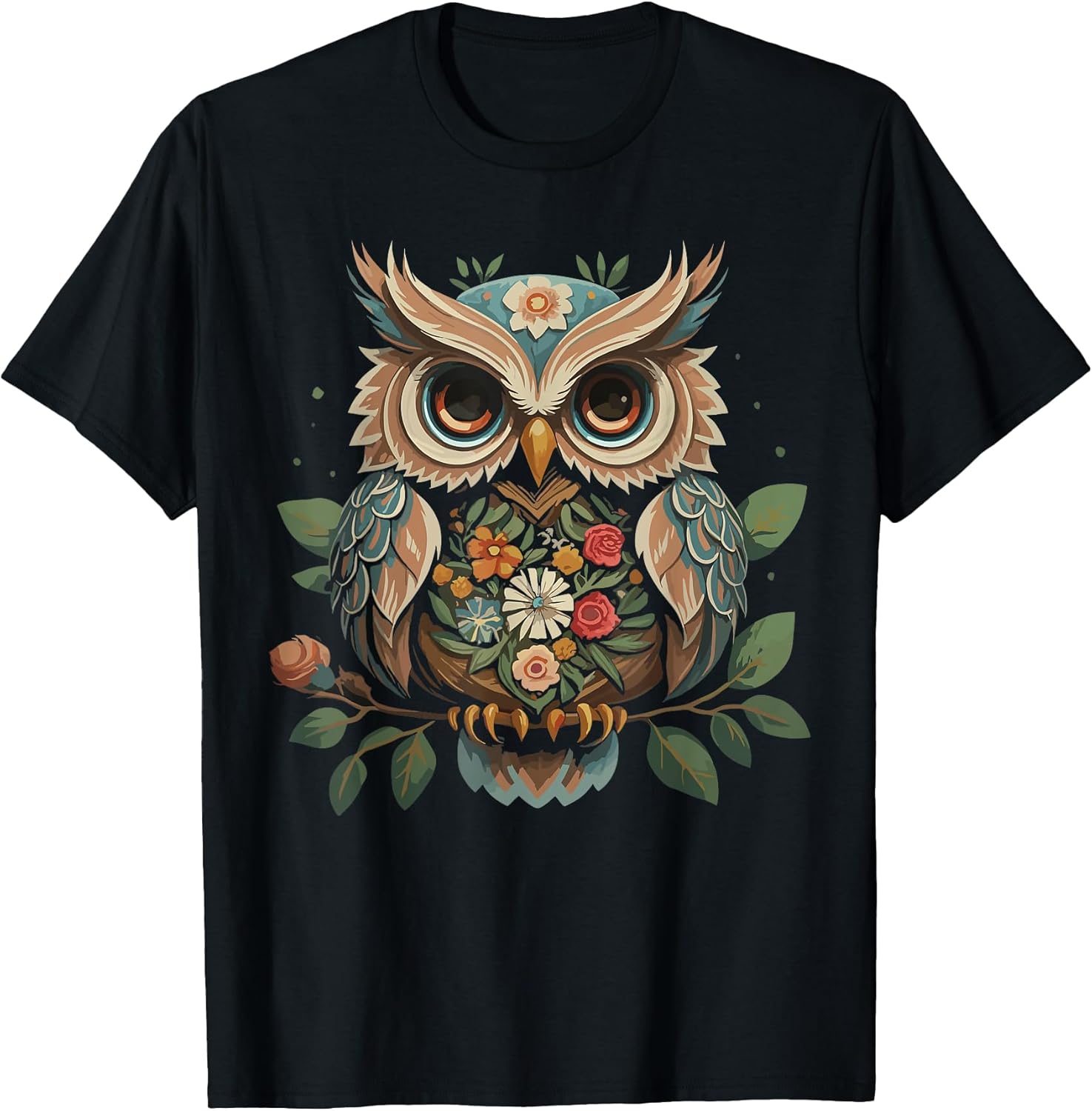 Cottagecore Floral Owl - Owl Lovers - Forestcore