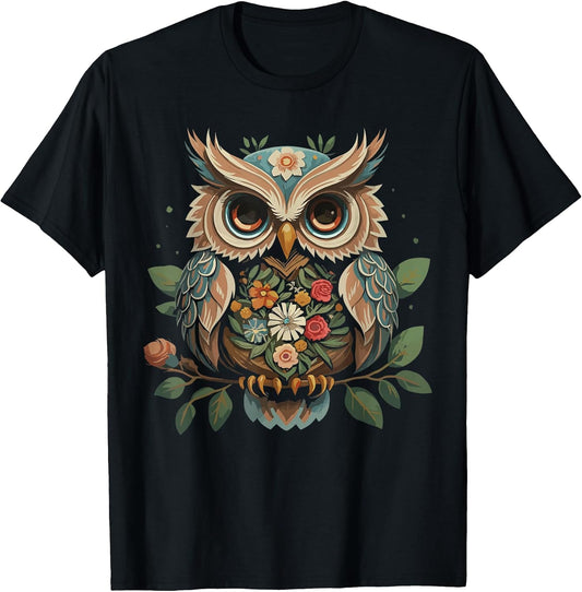 Cottagecore Floral Owl - Owl Lovers - Forestcore
