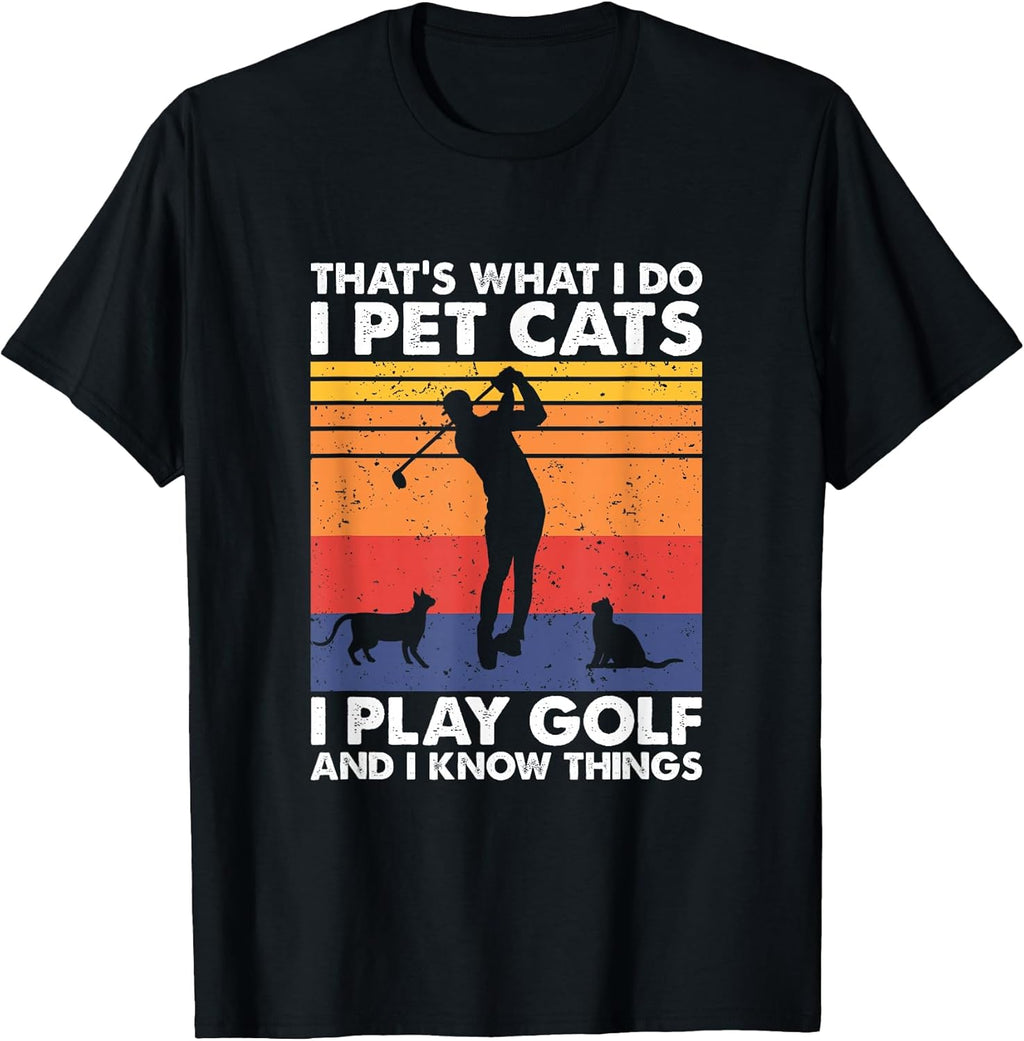 Funny Cat Lover and Golf Player Apparel