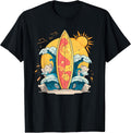 Surfing Waves Ocean Sun Adventure Enthusiast
