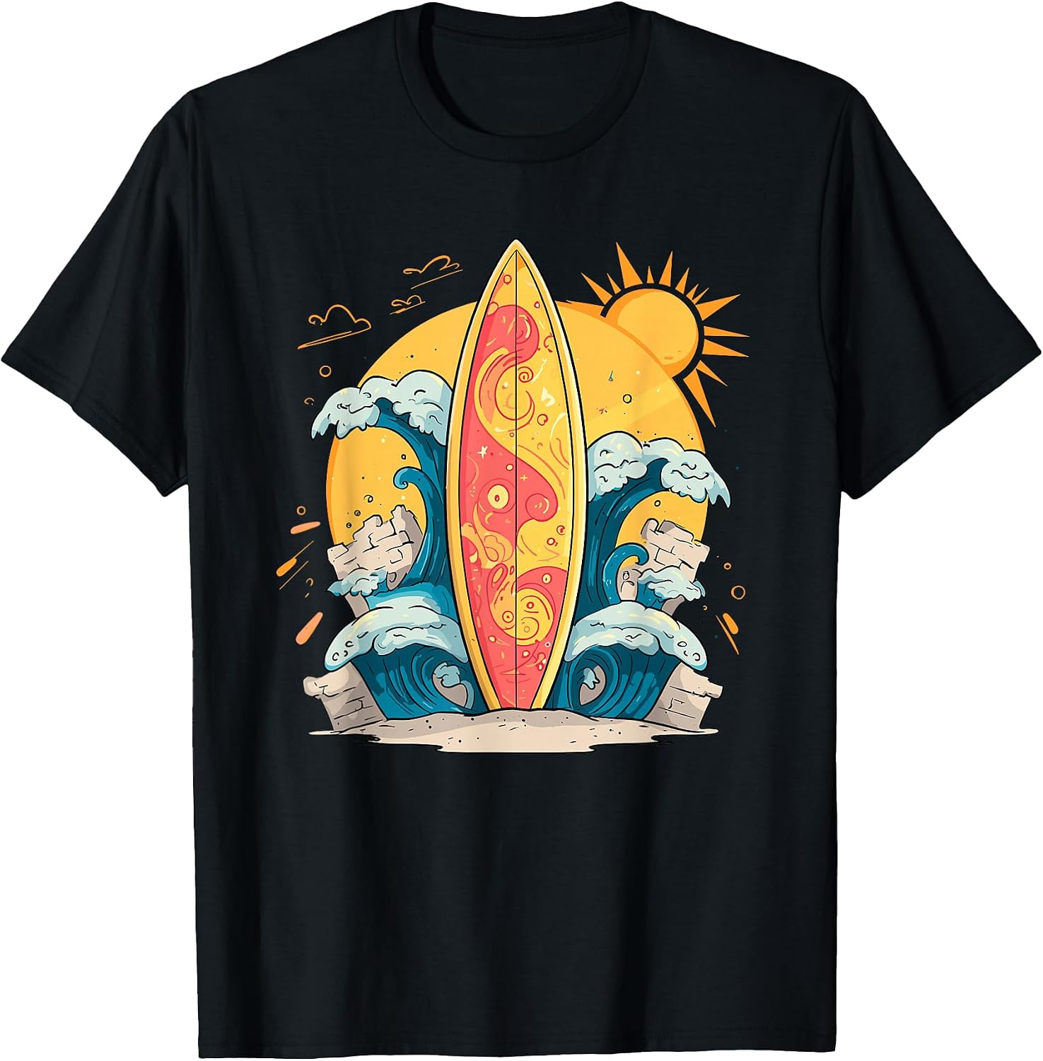 Surfing Waves Ocean Sun Adventure Enthusiast
