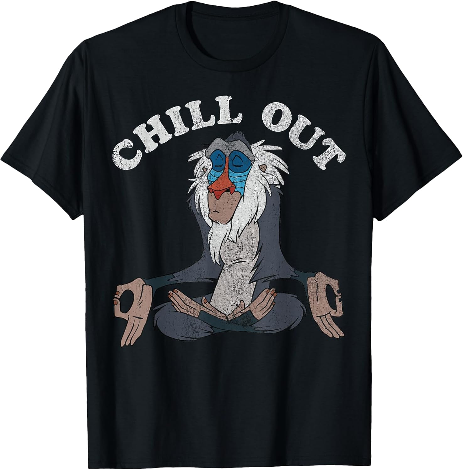 Lion King Rafiki Chill Out Meditation Graphic T-Shirt