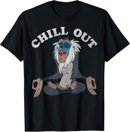 Lion King Rafiki Chill Out Meditation Graphic T-Shirt