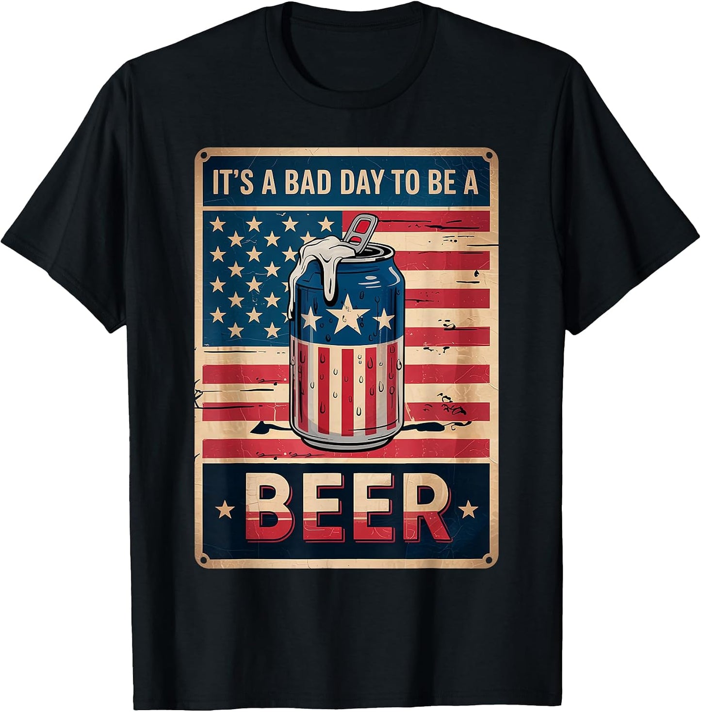 4th Of July Retro USA Flag Beer Lover Ades