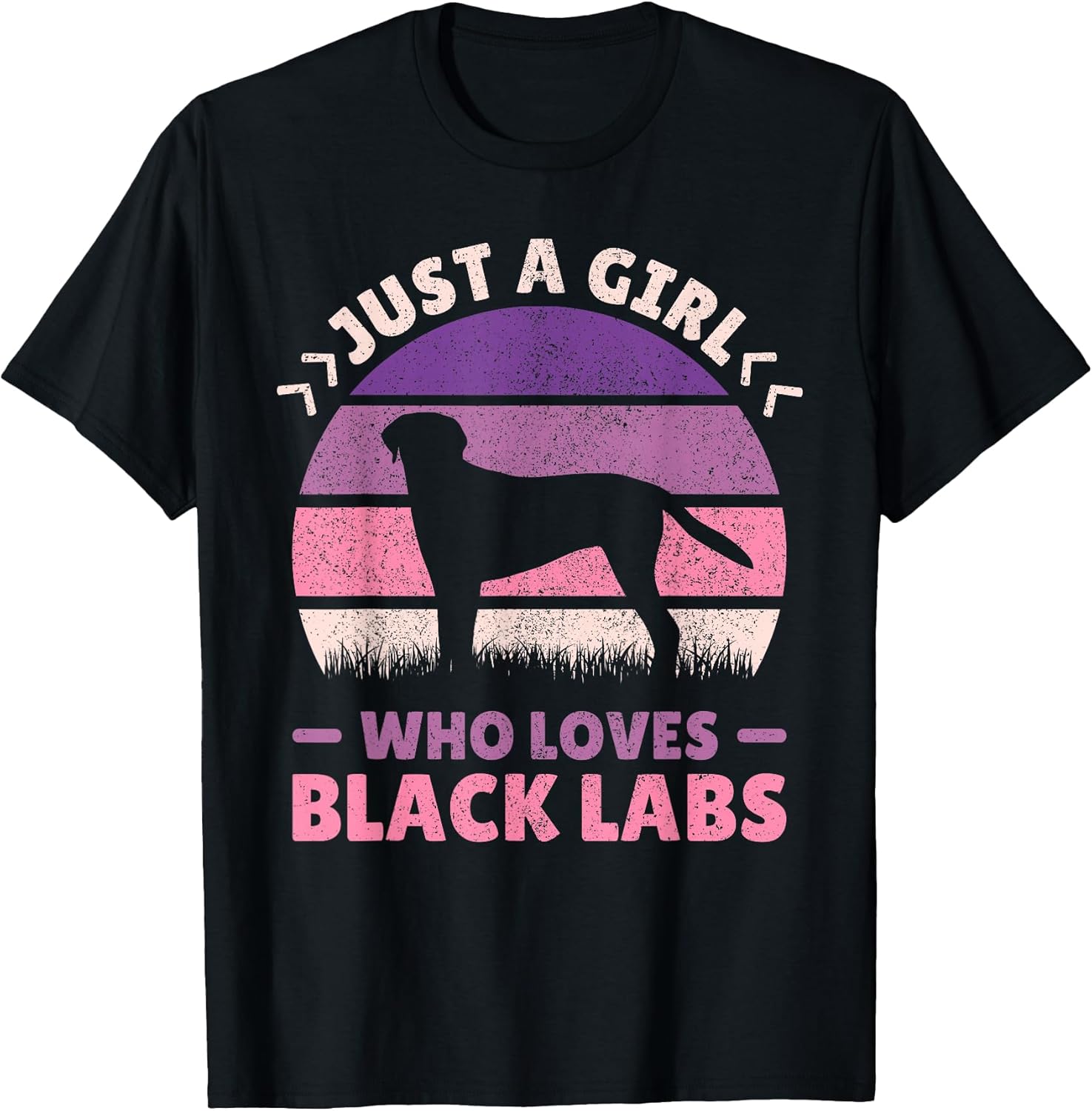 Just A Girl Who Love Black Labs Dog Lover Labrador Retriever T-Shirt