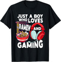 Just A Boy Who Loves Ramen and Gaming Japan Anime Video Game T-Shirt