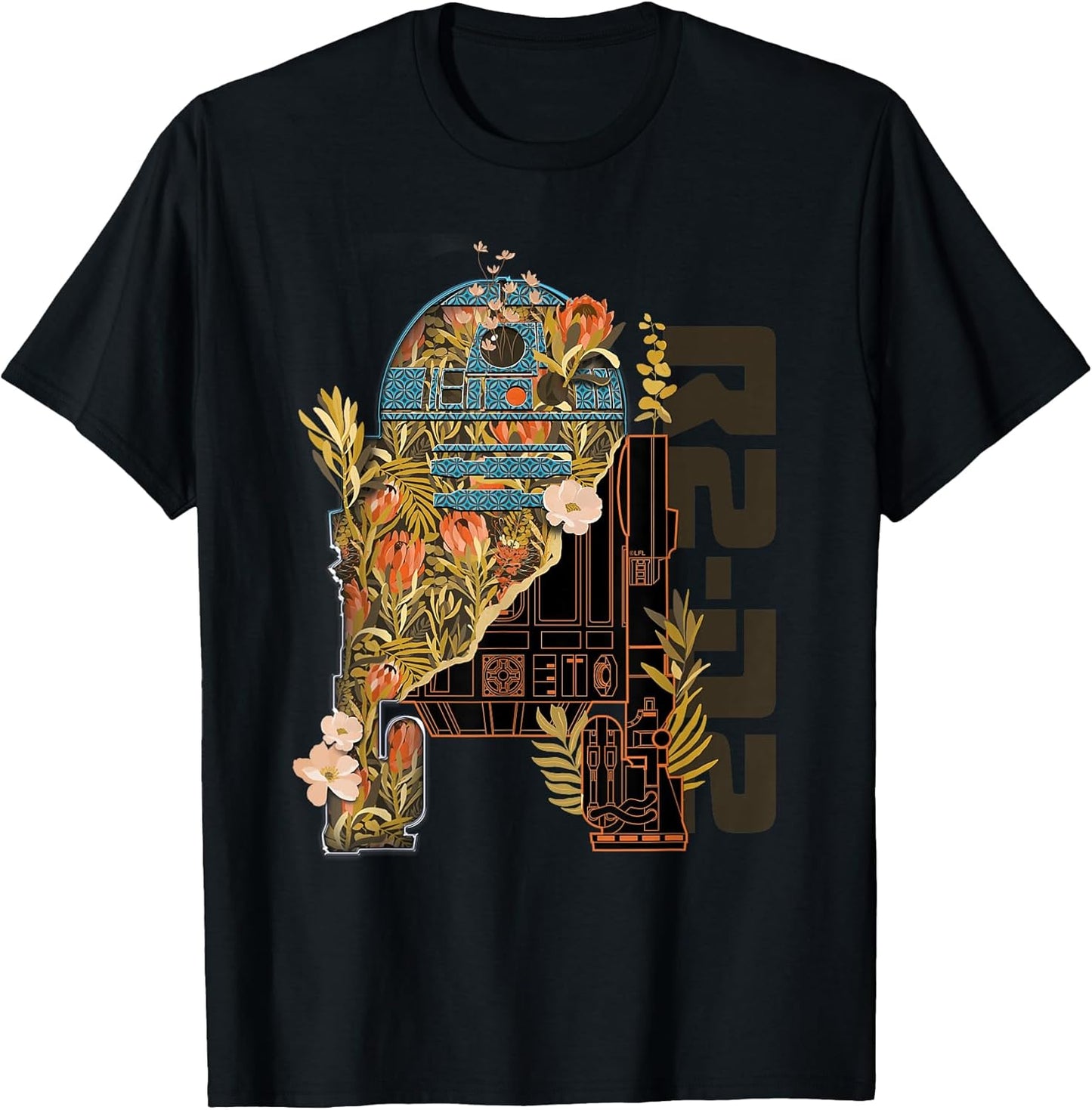 R2-D2 Artoo-Deetoo Droid Floral Garden Reimagined T-Shirt