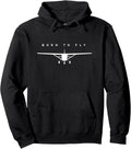 Single Engine Prop Airplane Shirt Born to Fly - Hoodie Pullover Hoodie