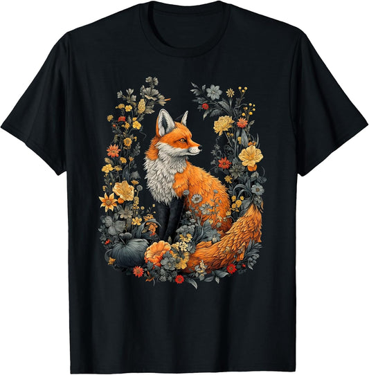 Wildlife Floral Fox Nature Animal Flowers