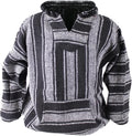 Striped Woven Baja Jacket Coat Hoodie