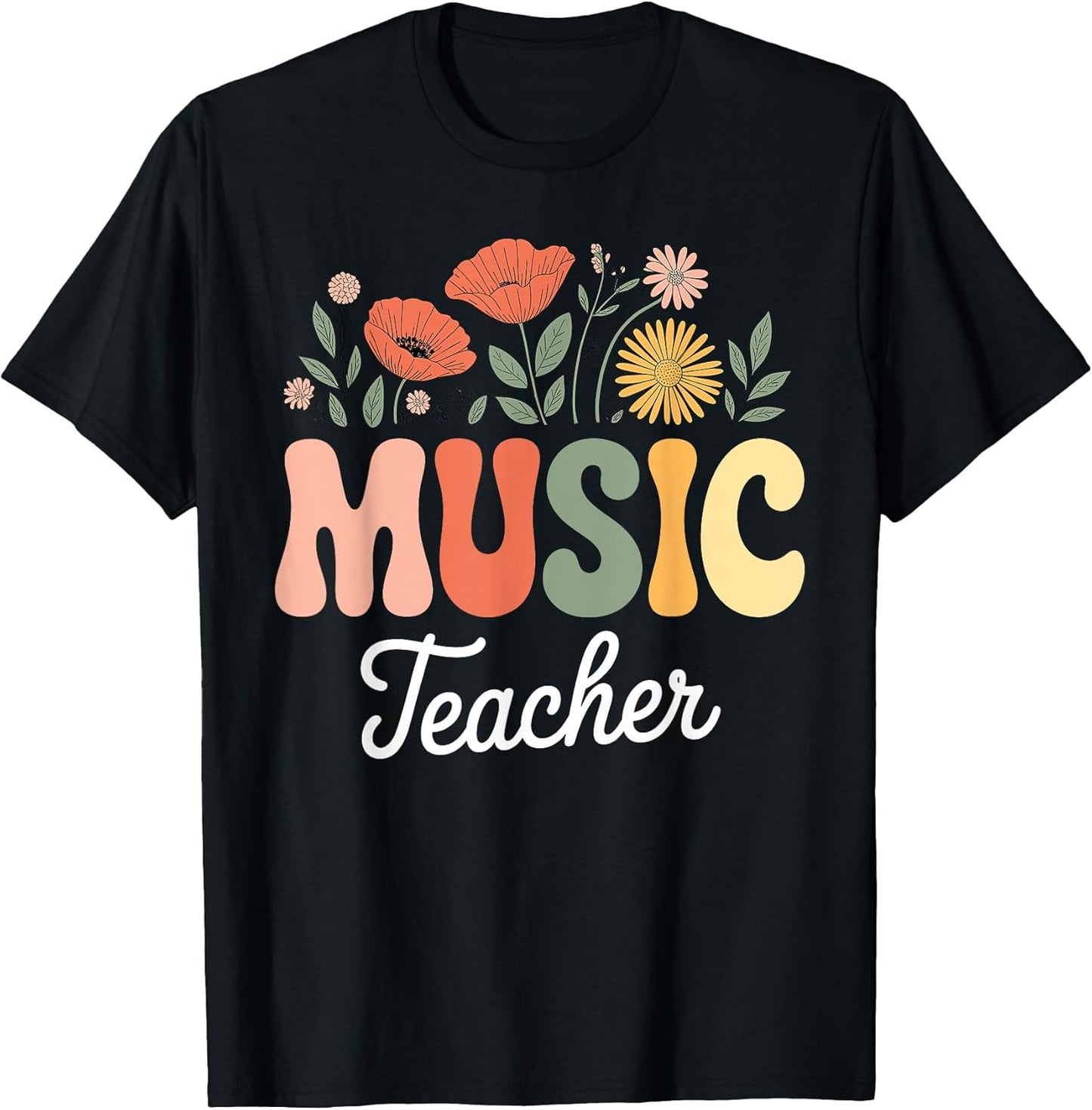 Music Teacher Art for Men Women Band Musician Music Teacher T-Shirt