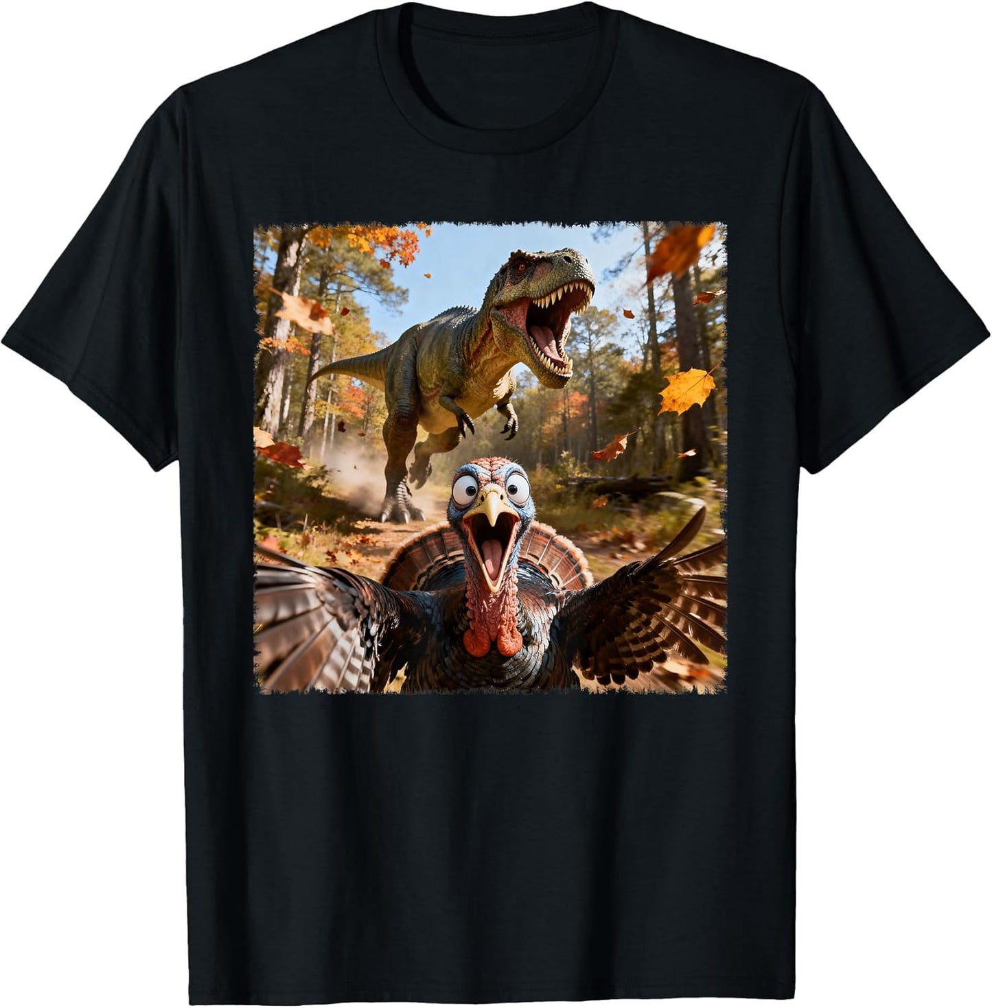 Turkey Selfie Trex Dino Humor Graphic