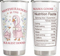 34HD Mama Goose Tumbler 20oz with Lid, Motherhood Insulated Travel Coffee Mug, Funny Supermom Cup for Mothers Day - Birthday Present to Mom from Daughter Son Kids Husband